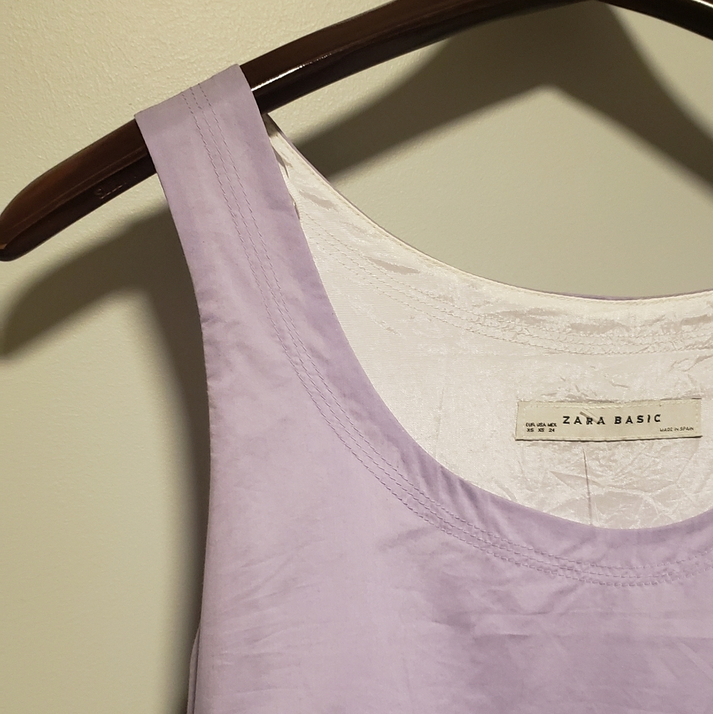 Zara Lilac Balloon Dress with pockets